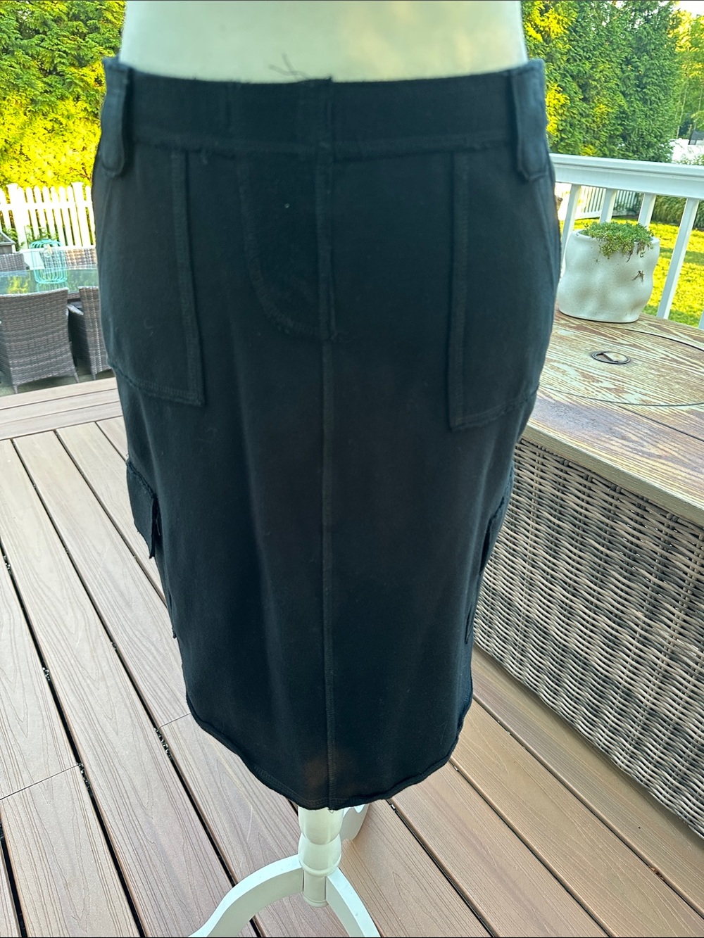 Vintage bebe Black Cargo Pencil Skirt
